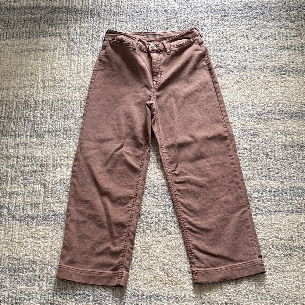 Maurices Brown Cropped Wide-Leg Pants